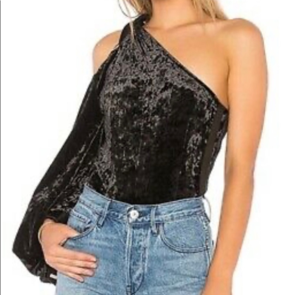 Hot As Hell On One Velvet Body Suit in Noir